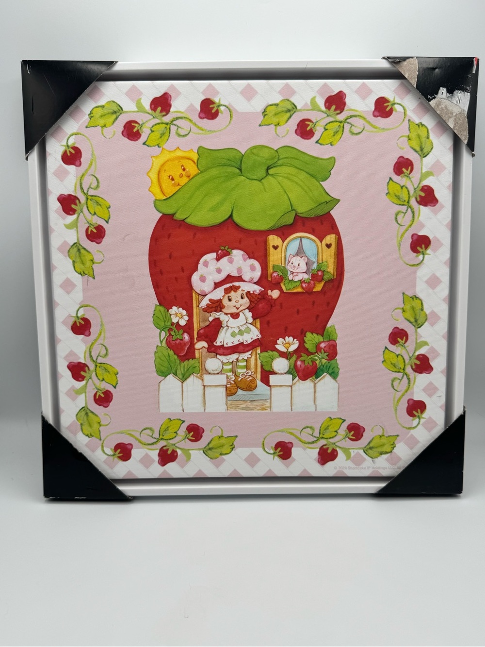Pink Strawberry Shortcake Wall Art - Classic Home Party Decor - Picture 3 of 4